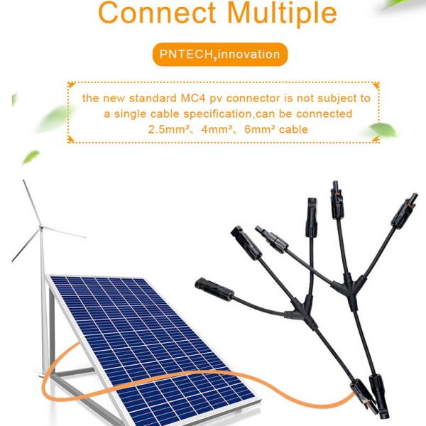 Buy 3 To 1 IP67 Solar Panel Y Connector In Pair For Parallel Connection at wholesale prices