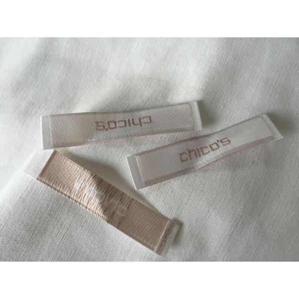 Buy Eco - Friendly Cotton Woven Clothing Labels Tags For Clothes Embroidered at wholesale prices