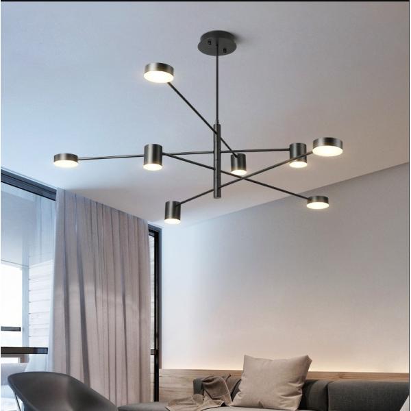 Nordic Copper Droplight Six Heads Modern Pendant Light