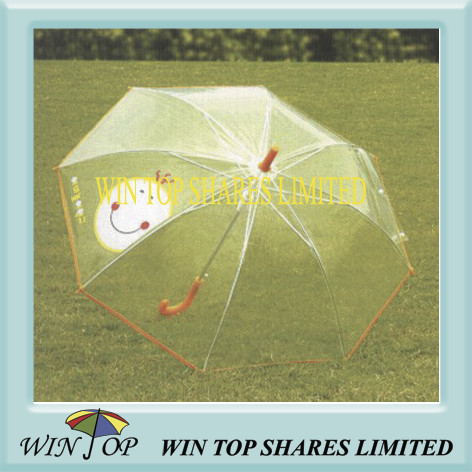 Buy 23" Straight Metal Transparent PVC Umbrella at wholesale prices