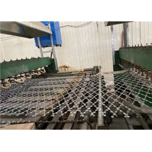 CE Hot Dip Galvanized Rhombus Holes 75x150mm Razor Mesh