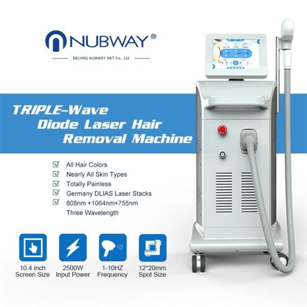 Nubway profesional new hair removal 3 wavelengths 808nm 755nm 1064nm micro