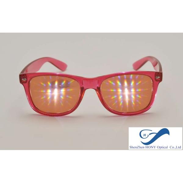 Customizd PVC 3D Fireworks Glasses With Optics Parameter Transmittance 90%