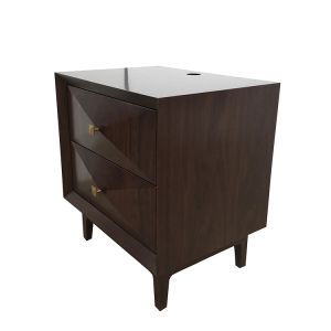 Brass Handle 2 Drawer Hotel Bedside Tables , Hotel Nightstand Custom Made