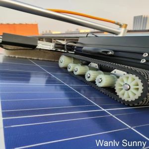 1 M Rolling Brush Head and Pressure Nozzles Solar Farm Cleaner for Physical