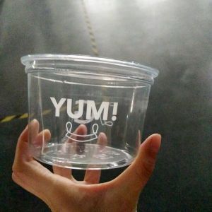 Pet Salad Disposable Food Containers With Lid Customzied Size 8oz 12oz 16oz 24oz