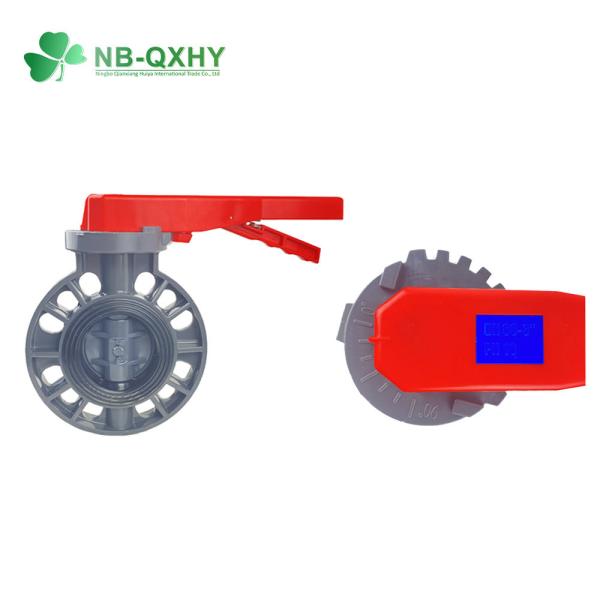 Buy Green Handle PVC Butterfly Valves for Normal Temperature -40°C T 120°C 2" 8" Inch at wholesale prices