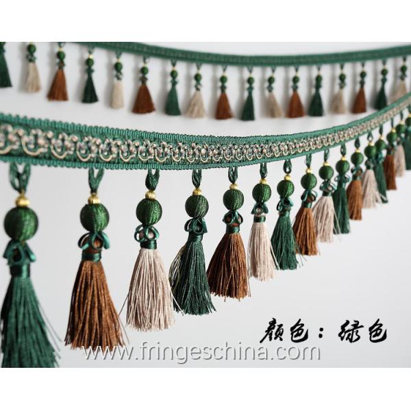 Handmade fashionable chain beads lace tassels fringes for curtain/sofa/pillow/stage decoration