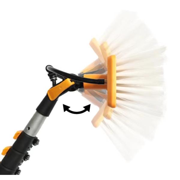 Lightweight Extendable Solar Panel Brush Cleaner For Roof Washing 12m
