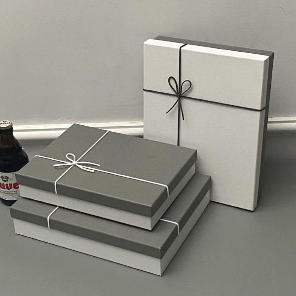 Buy Silk Bowknot Cardboard Paper Gift Box Packaging For Gift Wrapping Custom at wholesale prices
