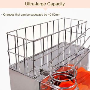 110V Commercia Orange Juicer Machine transparency Cover With Cabinet