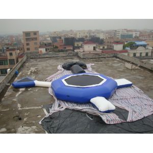 0.9mm PVC Inflatable Water Boucer, Trampoline With Slide, inflatable Trampoline