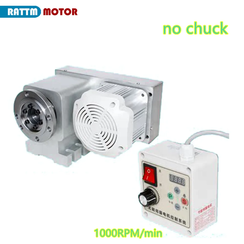 4th CNC Rotary Axis Tailstock 100mm Dividing Index Head Servo Motor Controller