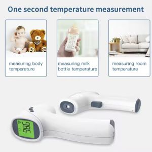 LCD Display Digital No Touch Forehead Thermometer 3cm - 5cm With Fever Alarm
