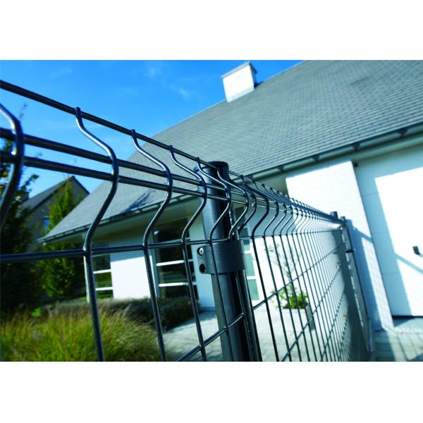 PVC Coated Wire Mesh Fence Panels, 1230mm ,1530mm , 1830mm, 2030mm,2230mm with Curved /V beams Anti Climb Mesh Fence Pan