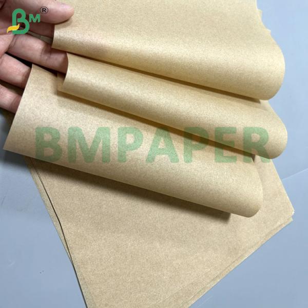 30gsm 35gsm Brown Grease Resistant Sandwich Paper For Food Wrapping 18x18"