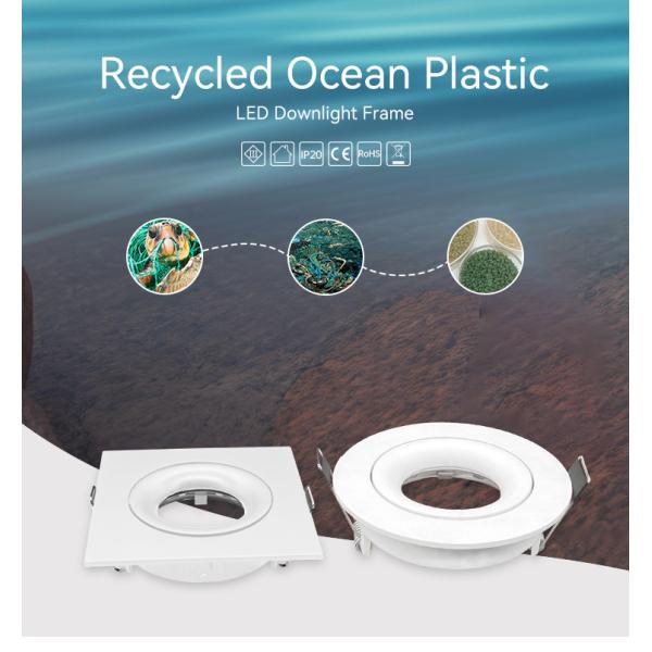 Renewable Material GU10 Downlight Housing Square Tilted MR16 Downlight Housing