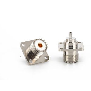 UHF female flange Connector for RG316 cable crimp