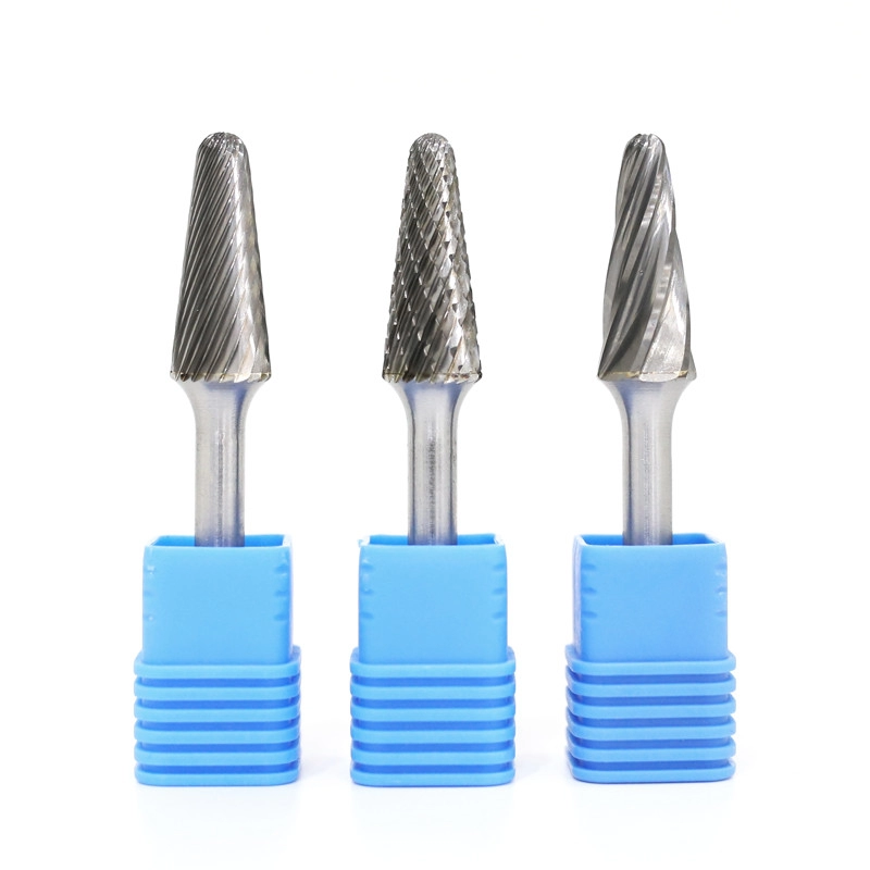 High Purity Solid Cone Carbide Burr Drill Bits Tungsten Carbide Rotary File