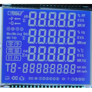Quality Power Meter STN Lcd Segment Display Black And White for sale