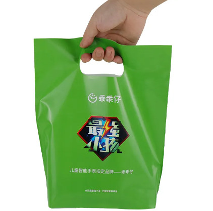 Buy Shopping Custom Printed Die Cut Handle Bags Opaque Recycled Poly Bag at wholesale prices