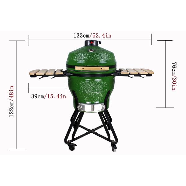 New Style KIMSTONE Kamado Grill Kimstone BBQ Grill 22inch Smoker Grill China Ceramic