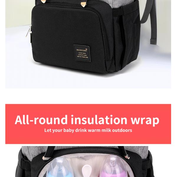 ISO9001 Fashion Mummy Maternity Nappy Diaper Bag Backpack With USB