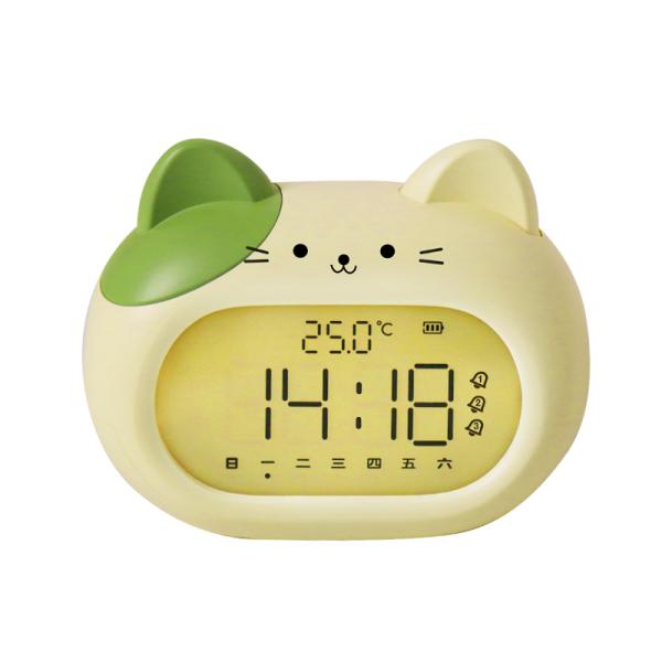 Dual Function Analog-Digital Alarm Clock Warm White LED Backlight Modern Design