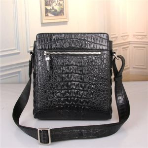 Genuine Crocodile Skin Businessmen Small Single Cross Shoulder Bag Real