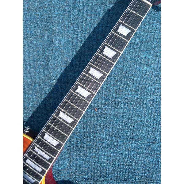 Tiger flame 1959 R9 LP standard electric guitar piece by piece neck body, Tune-o-Matic bridge, FRET binding free deliver