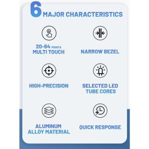 55 Inch High Transmission IR Touch Screen DC 5V Power Supply And More Than 90%