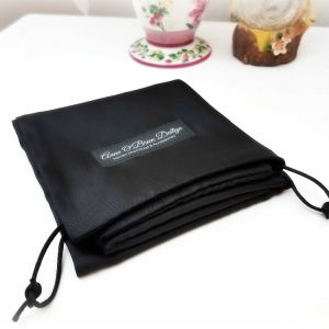 Quality Hot Stamping Washable Satin Dust Cover Drawstring Bag for sale