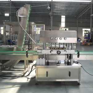 Pneumatic Driven Round Bottle Screw Cap Linear Capping Machine for Round Vials