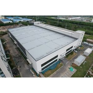 Galvanized Column Steel Structure Warehouse With Sandwich Panel Roof Panel