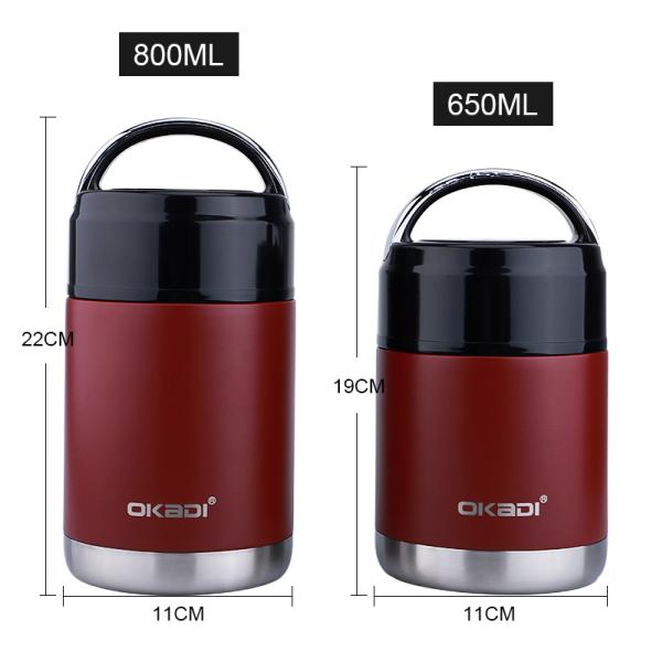 Metal Bento Insulated 304 Stainless Steel Lunch Box, Leak Proof Double Well Stainless Steel Lunch Box Bento With Handle