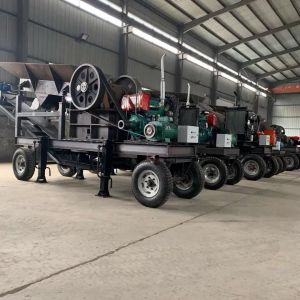 50 100 T/h Capacity Diesel Engine Mobile Jaw Crusher With Wheels And Trailer For