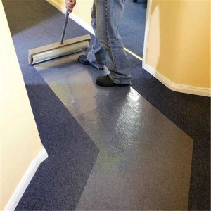 China Disposable HNHN 24 50' Self Adhesive Plastic Carpet Protector Temporary For Decorating on sale