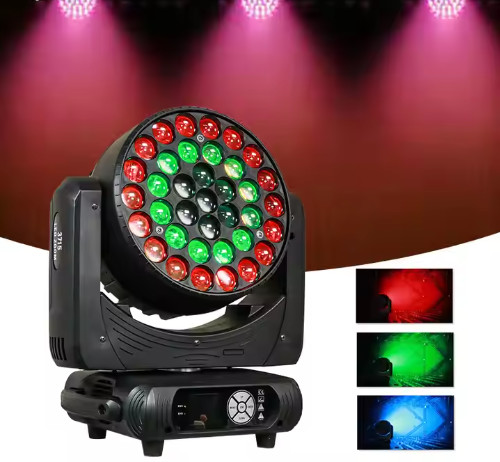 Buy Wash Zoom RGBW Moving Head Light For DJ Stage Night Club Wedding at wholesale prices