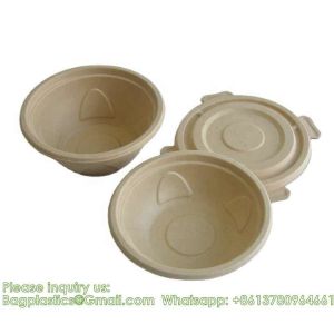 Customized Food Grade Biodegradable Disposable 1000ml 90mm Tall Sugarcane