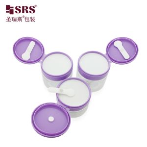 PET007 200g 250g 300g Plastic PET Cream Jar With Flip Cap For Body Scrub Toner