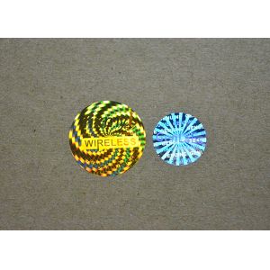 Quality Laser Security Personalised Hologram Stickers , Round Numbered Hologram Stickers for sale
