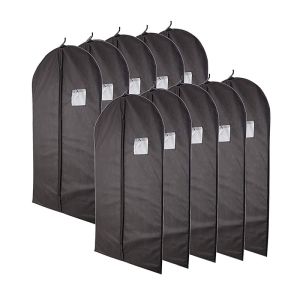Classic Black Garment Bag With Dust And Moisture Protection Function