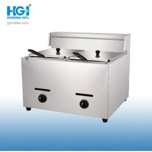 Countertop Stainless Steel Gas Deep Fryer 6L With Fryer Basket