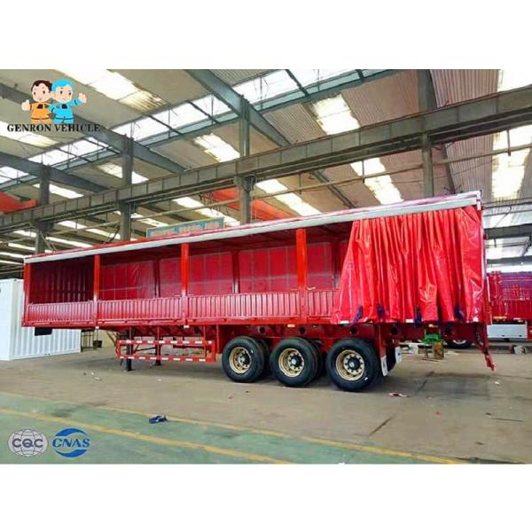 Buy Steel Structure PVC Fabric Tarpaulin 60t Curtain Side Trailers at wholesale prices