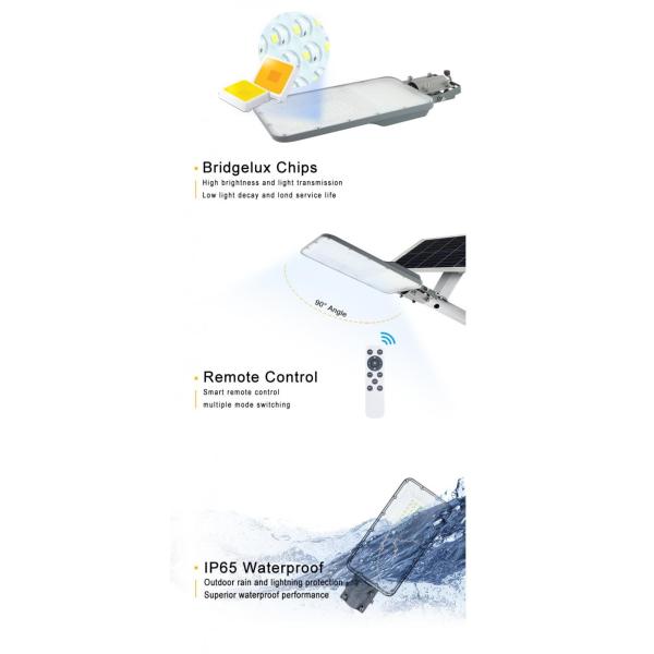 Pathway Outdoor Waterproof 170lm/W Solar Powered Led Street Lights 3