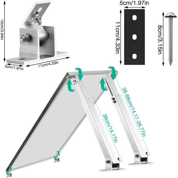 ISO9001/CE/AS/NZS 1170/TUV Certified Adjustable Support Solar Panel Mounting