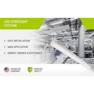 White Linear LED Light Fixture 3500K 4000K 5000K Selectable 24W