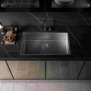 Luxury Home Furniture Modular Walnut Wood Veneer Matt Black Color Glass Door