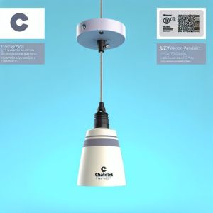 CHATELET Linear Pendant Light with E26 Base for Ceiling Installation