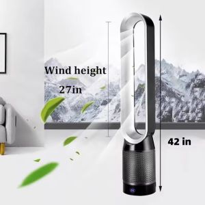 Silent 42 inch Tower Fan with Remote Control and Hepa Air Purifier No Vane